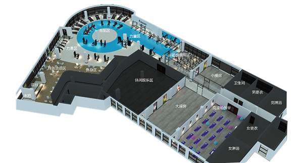 1500平方健身房配置方案-广西银河Galaxy体育健身器材有限公司