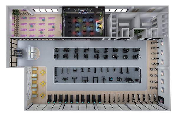 500平方健身房配置方案-广西银河Galaxy体育健身器材有限公司