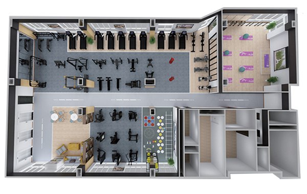 200-500平方健身房配置方案-广西银河Galaxy体育健身器材有限公司