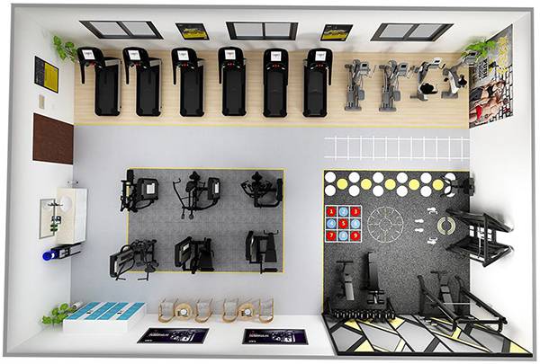 120平方健身房配置方案-广西银河Galaxy体育健身器材有限公司
