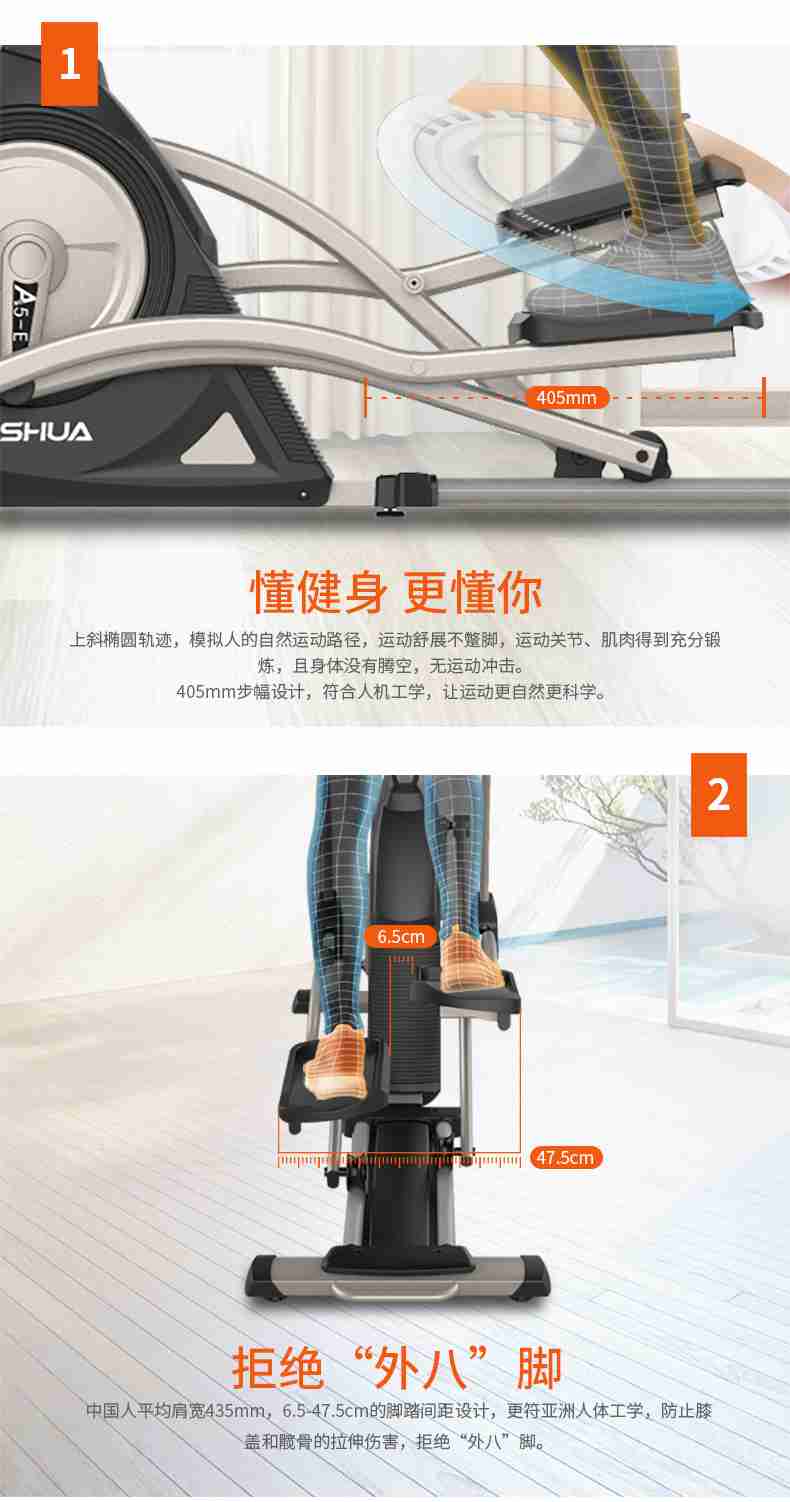 家用椭圆机SH-B5101E-广西银河Galaxy体育健身器材有限公司